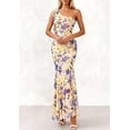 thumbnail image 3 of PRETTYGARDEN Womens Summer One Shoulder Maxi Dress Floral Sleeveless Bodycon Mesh Long Formal Wedding Guest Dresses, 3 of 8