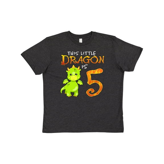 Inktastic Dragon 5th Birthday- Turning Five Youth T-Shirt