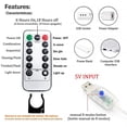 thumbnail image 4 of Wosthever LED para ventana, Control remoto, Flexible, 8 modos, tira de lámpara alimentada por USB, hogar, Hotel, exterior, boda, Type9 NO9, 4 of 6