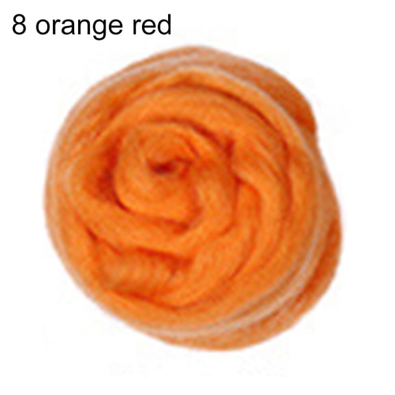 Farfi 10/50g Faux Wool Felting Needle Spinning Wheel Sewing Needlework Woolen Yarn (Style 8,10g)