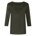 thumbnail image 5 of FAIWAD Womens 3/4 Sleeve Pullover Tops Spring Summer Basic Plus Size Tops Casual Round Neck Tunic Blouses, 5 of 5