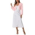 thumbnail image 2 of INSPIRE CHIC Formal Bolero for Women's Evening Dressy Faux Fur Shrug Jacket S Light Pink, 2 of 6