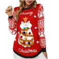thumbnail image 3 of Aboser Women's Cute Ugly Christmas Sweater Funny Sequined Cat Knitted Tops Trendy Coloured Ribbon Pullover Sweaters with Christmas Balls, 3 of 4