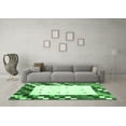 thumbnail image 3 of Ahgly Company Indoor Rectangle Abstract Emerald Green Contemporary Area Rugs, 5' x 7', 3 of 4