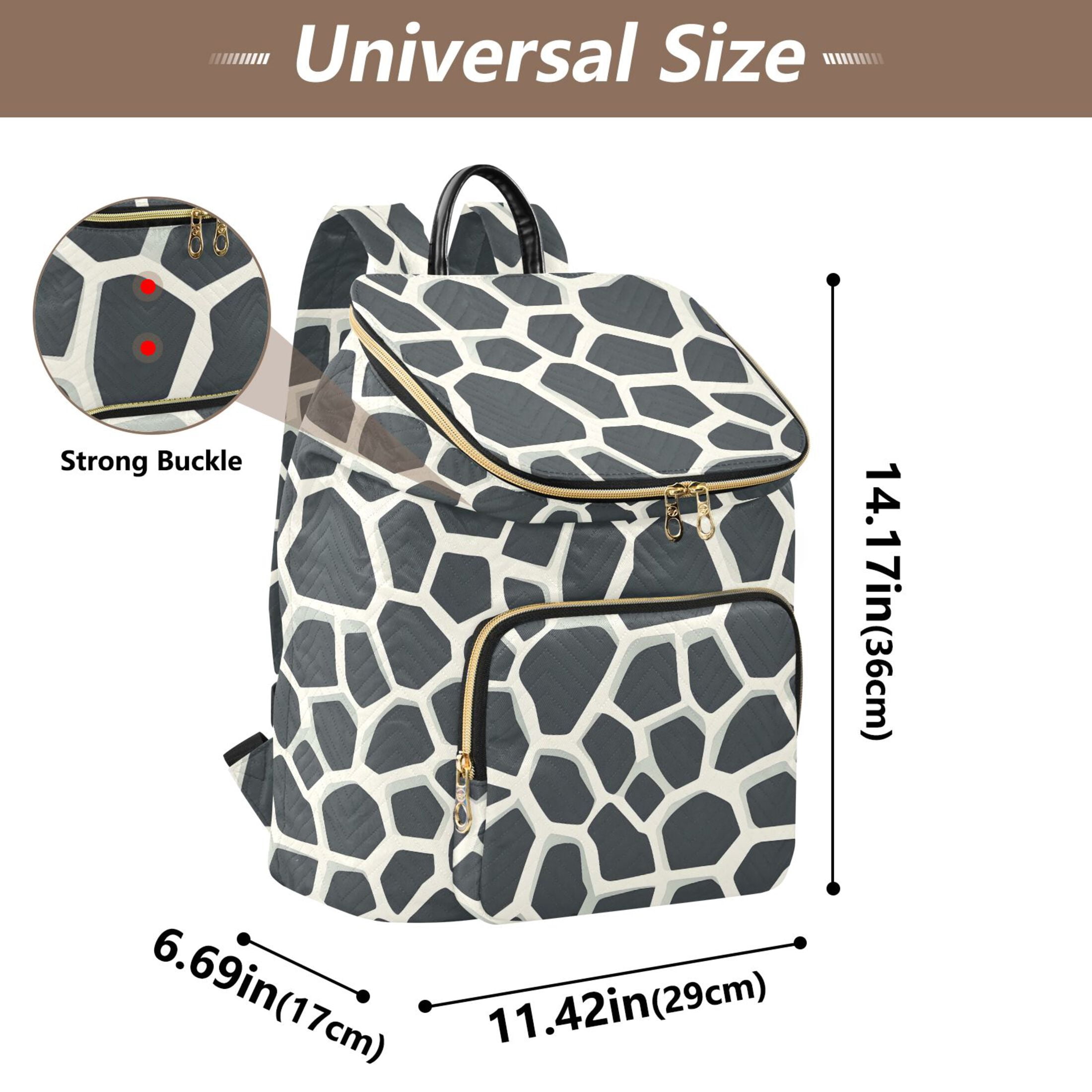 ALAZA Cow Print Travel Backpack Laptop Bag Large Capacity Daypack