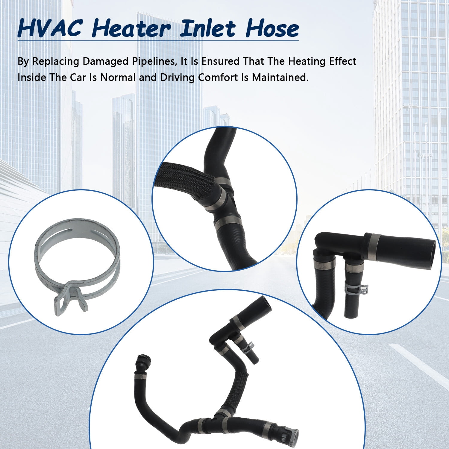 HVAC Heater Water Hose for 2014-2016 Escape 1.6L L4 CV6Z-18472-F CV6Z-18472-S
