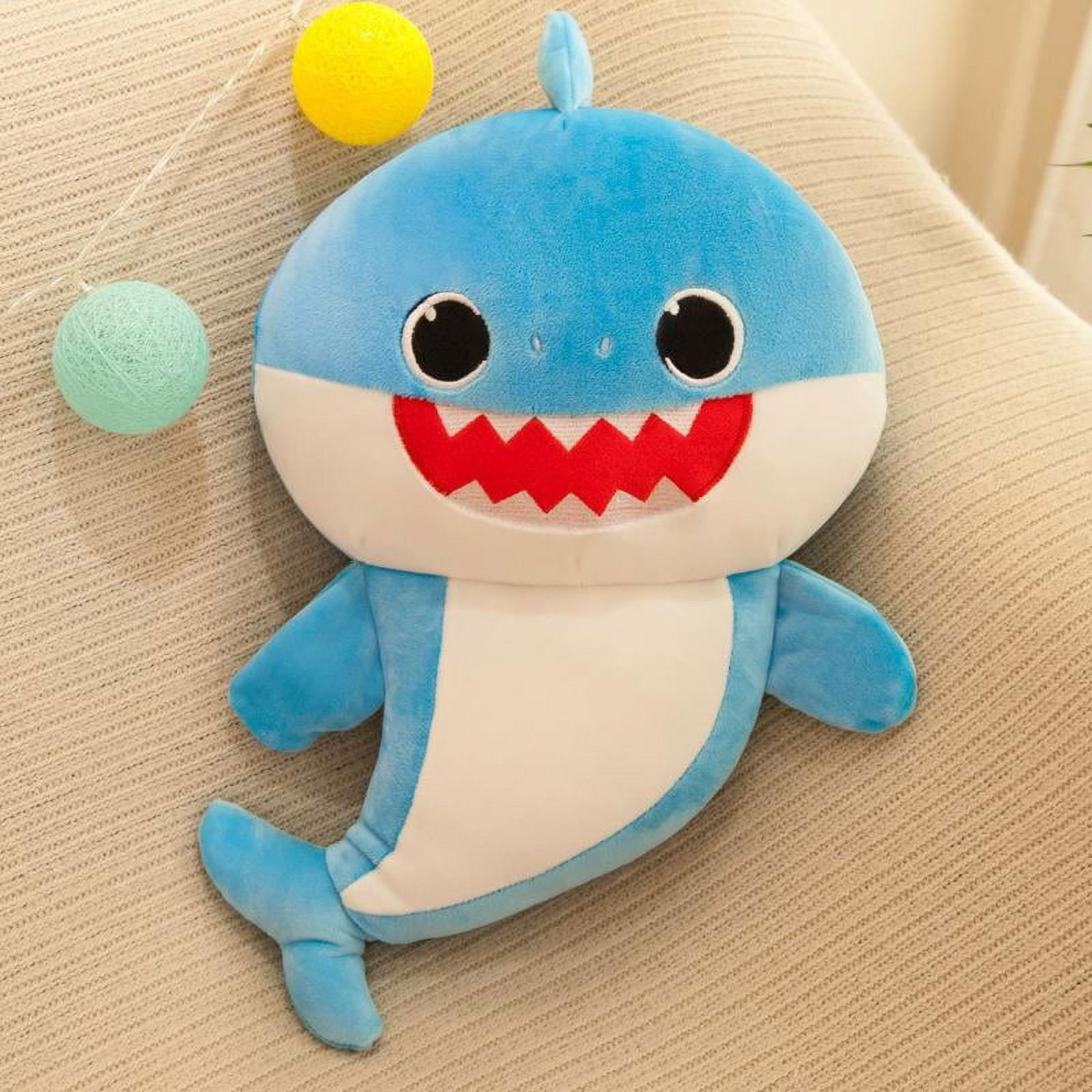 Blue baby shark plush toy cheap