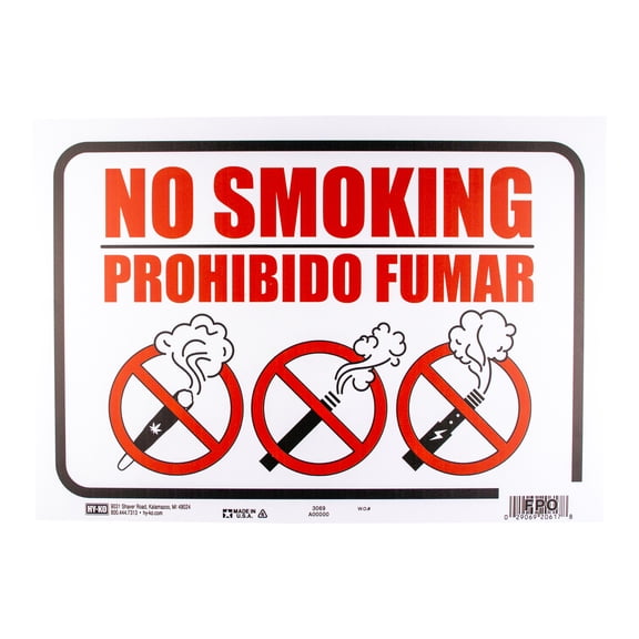 Bilingual No Smoking Sign