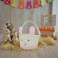 thumbnail image 6 of LZLINGMEI Bunny Basket with Handle,Gift Basket Gifts Tote Bags Egg Hunt Basket for Boys, Girls, 6 of 7