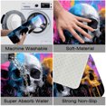 thumbnail image 5 of 1pc Three Skulls Pattern Absorbent Non-Slip Bathroom Thickened Flannel Rug Decor,Soft,Quick Drying,Suitable For Indoor/outdoor Use,Bathrooms,Bedrooms,Kitchens,Terrace,Laundry Rooms,16"x24", 5 of 9