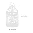thumbnail image 2 of 2pcs Birdcage Shaped Candle Holder Hollow Candle Stand Creative Iron Adornment, 2 of 9