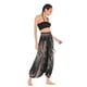 thumbnail image 4 of Pantalones harén de algodón, estilo bohemio, para damas y niñas. Verde negro, 4 of 9