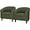 Dark Green, variant on Hyxoo Faux Leather Club Chair, Modern Accent Chair and Cozy Barrel Chair with Sturdy Wood Legs for Living Room Bedroom Reception Room, Gray