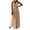 Khaki, variant on Ahuyic Printed Solid Color Plus Size Dress For Women, Summer Womens' Sleeveless Tank Long Maxi Dresses,Women's Summer Lace-Up Waist Skirt Sleeveless V-Neck Long Maxi Dress