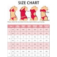 thumbnail image 5 of Conjuntos de bikini de anillo con halter para mujeres, traje de baño de 3 piezas con falda de malla con cordón, sarongs, talla X-Large, rojo, 5 of 5