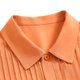 thumbnail image 5 of Camisas con cuello en V y botones para mujer, blusa de manga larga, manga enrollable, camisetas informales lisas con bolsillos, 5 of 8