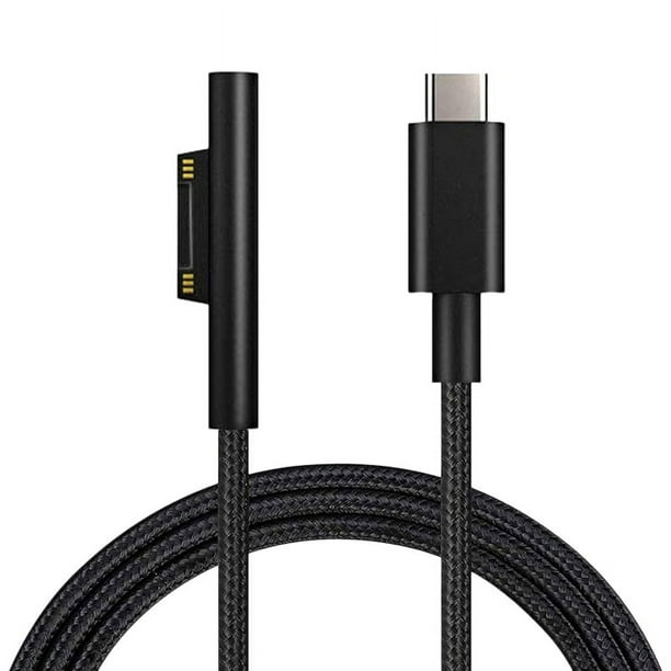 Cable de carga USB-C trenzado de nailon ckepdyeh para portátiles de 6/5/4/3 pulgadas, 1,5 m, 45 W, 15 V, PD, cable de alimentación