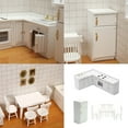 thumbnail image 2 of Misright 1/12 Scale Wooden Kitchen Sink Countertop Miniature Toy Addition Set, 2 of 21