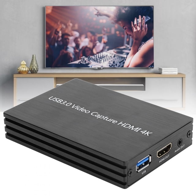 Game Capture Card USB 3.0 Video Capture Card Aluminum Alloy USB 3.0 Drive-Free Compatible for //OS X Operating Systems