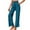 Blue, variant on Summer Pants for Women Ladies Elastic Waist Pants Womens Sweat Nice Work Clothes for Women Summer Loose Fit Casual Slim Athletic Cropped Lounging Business Casual Green 2XL