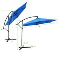 thumbnail image 3 of Geniqua 10FT Outdoor Umbrella Patio Offset Market Terrace Cantilever Cranking Blue, 3 of 7