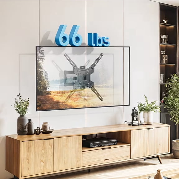 Lovfen Full Motion TV Wall Mount Bracket With Swivel Arm For 32-55 Inch Tvs, Holds Up To 45 Lbs