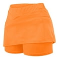 thumbnail image 3 of Iugvhana Womens Skorts with Pockets Lightweight Tummy Control Plus Size Skorts for Women High Waist Solid Color Athletic Sports Skirt Shorts Orange#02 M, 3 of 5