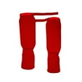 thumbnail image 1 of fastboy 1 Paire de Protège-Tibias MMA et Protecteur d'Entraînement Élastique Fournitures Protection Rouge standard 1ensemble, 1 of 6
