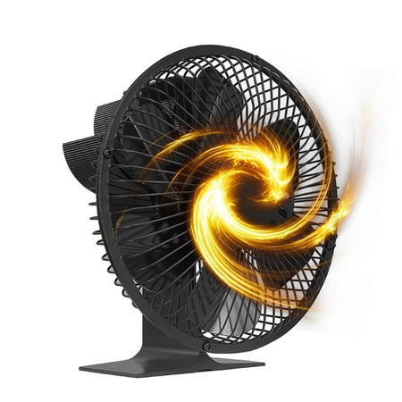 

6 Leaves Stove Fan with Cover Heat Powered Burner Fan for Indoor