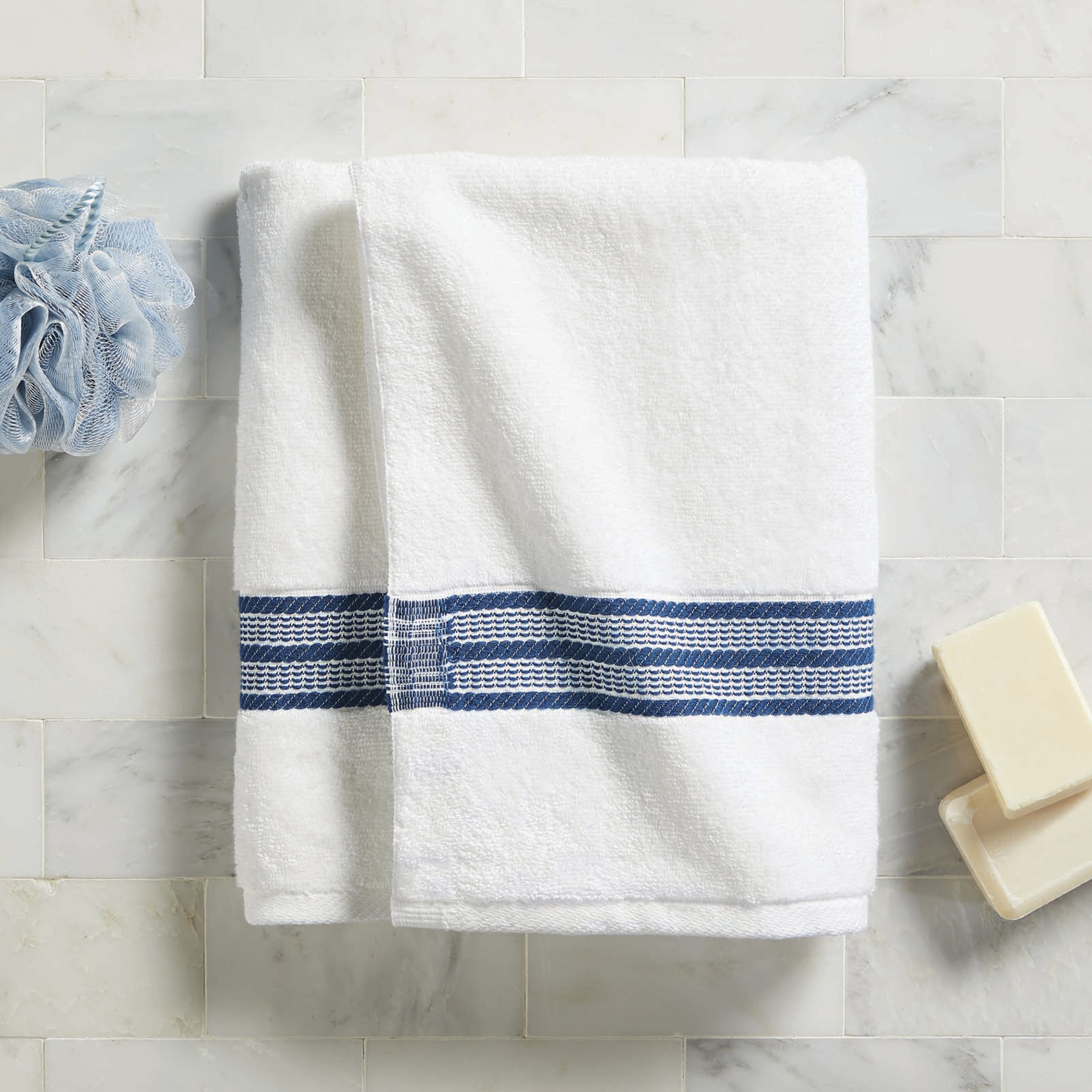 Better Homes & Gardens Adult Bath Towel, Solid Blue 