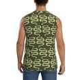 thumbnail image 4 of Balery Green Snake Men's Sleeveless Muscle Shirts Workout Tank Top, Moisture Wicking, Odor Protection-Large, 4 of 8