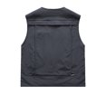 thumbnail image 4 of hopeusince Men's Lightweight Quick Dry Multi Pockets Zip-Up Vest Photographer Fishing Travel Vest Gray L, 4 of 4