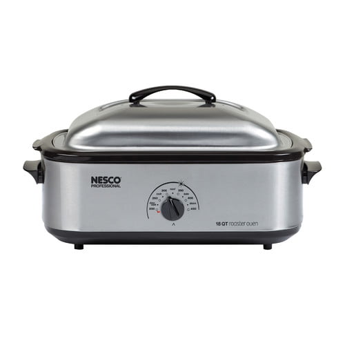 Nesco 22-Pound Turkey Roaster Oven, 18-Quart Capacity, Stainless Steel