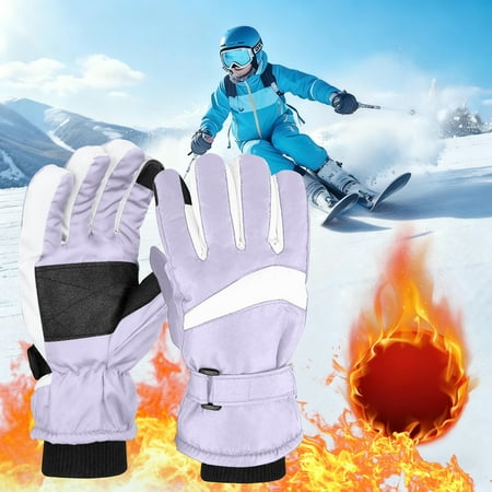 Gamivast Winter Gloves for Women & Men Fleece Lined Waterproof And Breathable Snow Gloves Touchscreen Anti-Slip Gloves for Running Driving Hiking
