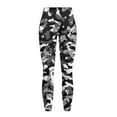 thumbnail image 5 of Renewold Camo Black Grey Yoga Leggings for Women with Pockets Elastic Trendy Exercise Yoga Pants High Waisted Full Length Graphic Pants for Running Sports Yoga, XXL, 5 of 8
