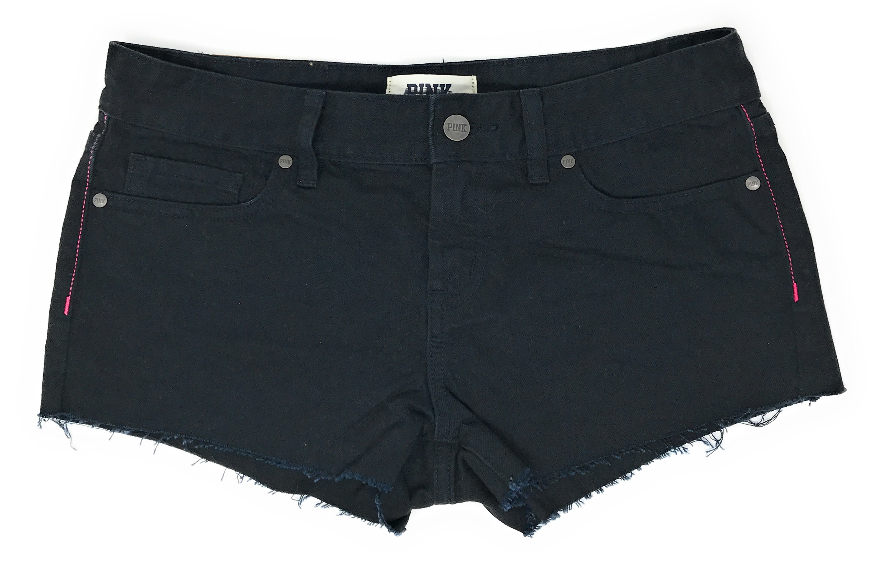 Victoria's Secret Victoria's Secret PINK Denim Shorts 6 Black Cutoff