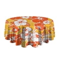 thumbnail image 5 of Pioneer Flower Floral Print Pattern Round Tablecloth 60"x60",Wrinkle Wipeable Table Cloth for Kitchen Dining Room Picnic Patio Party, 5 of 6
