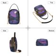 thumbnail image 3 of FORMRS Crossbody Bag for Women Quilted Travel Shoulder Cell Phone Purse with Chain Strap Handbag, Purple Street, 3 of 7