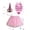 Pink, variant on Festival Party Porch Goose Dress Set, 23 Inch White Goose Festival Decoration Set with Hat and Scarf, Holiday Outdoor Ornament Kit