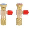 thumbnail image 2 of HUGFEGWE Liquid Safety Valve Safe R410A Fitting R22 Air Conditioner Valve Adapter Filling Valve Copper Aluminum for Copper Refrigeration 14 Emitters Sprayer Accessories CJB91-51148, 2 of 9