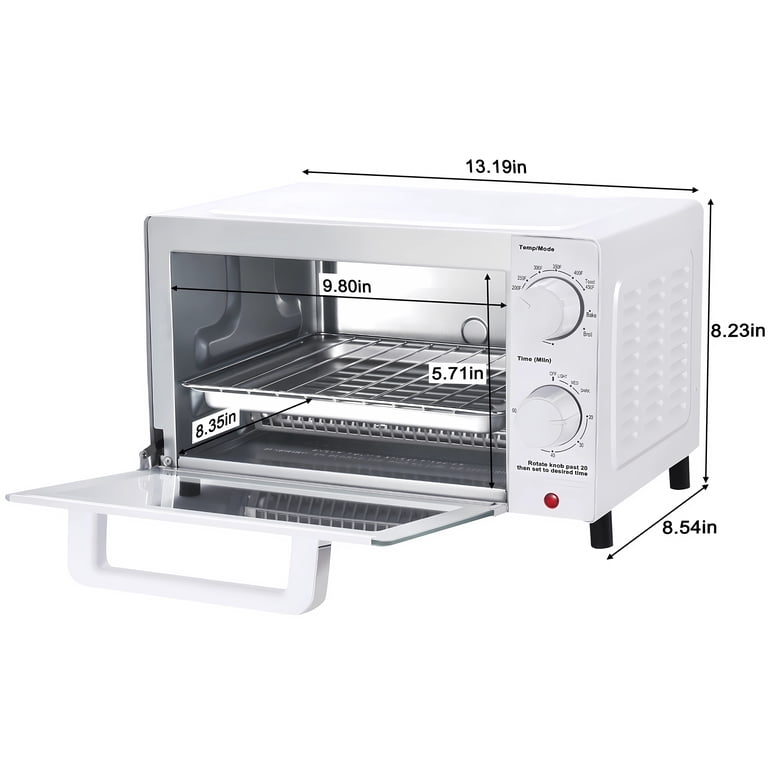 Mainstays 4-Slice Countertop Toaster Oven - Arctic White photo 2