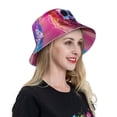 thumbnail image 6 of Xecao Neon Skull With Milkshake Print Men and Women Night Reflective Hat Runner Cap Visor Bucket Hat Boonie Cap, 6 of 6