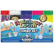 Rainbow Loom Combo Craft Set-  Includes 4,000 Latex Free Rubber Bands, 9 Different Colors, Step by Step Directions, Convenient Storage Case, Ages 7+