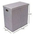 thumbnail image 3 of TEAFIRST Double Linen Laundry Hamper with Lid , Washing Clothes Storage Folding, for Home, Grey, 3 of 9