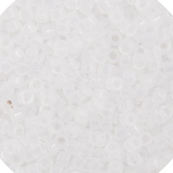 Miyuki Delica 11/0 RD - Opale Blanche Transparente - 5.2GVIAL de Perles de Verre Japonaises