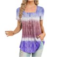 thumbnail image 1 of Blouses à Manches Courtes pour Femmes Mode Imprimée Décontractée Col en V T-Shirt Ample Blouse Hauts à Manches Courtes pour Femmes, 1 of 5