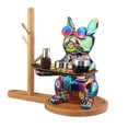 thumbnail image 2 of French Bulldog Statue | Ceramic Bulldog Desk Storage Tray Statue | Creative Animal Sculpture Table Decoration Multifunction Office Home Decor Coin Bank Storage, 2 of 9