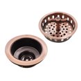 thumbnail image 5 of Westbrass R213-11 Wing Nut Style Kitchen Sink Drain Strainer, Antique Copper, 5 of 9