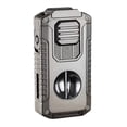 thumbnail image 1 of 5-in-1 Refillable Butane Torch Cigar Lighter with V-Cutter, Punch & Draw Enhancer, Triple Jet Flame, Ideal Gift for Men Who Smoke, 1 of 5
