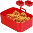 thumbnail image 3 of Silicone Pot for Ninjas Dual Air Fryer Reusable Silicone Air Fryer Liner Easy Cleaning Food Safe Air Fryer Accessories Air Fryer Rack Accessories for Air Fryer Oven Microwave, 3 of 11